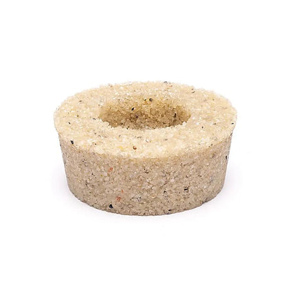 Bougeoir rond en cristal de roche de gros thumb