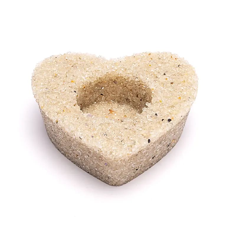 Candle holder heart rock crystal wholesale