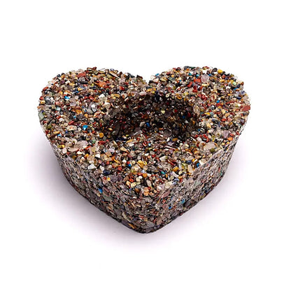 Portavelas corazón con mix de gemas al por mayor thumb