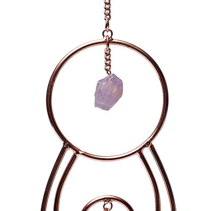 Raamhanger Maangodin & chakra stenen Metaal thumb