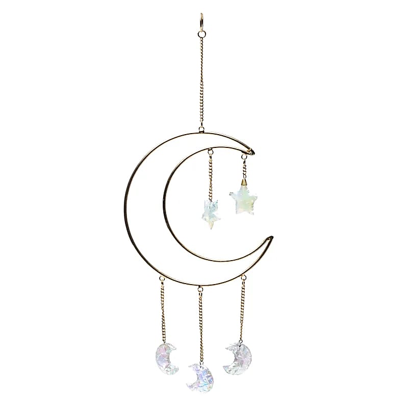 Pendente per finestre Luna crescente con lune Metallo