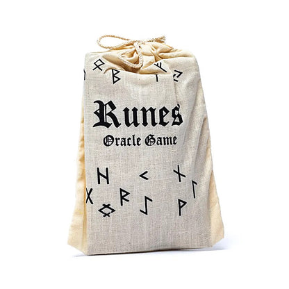 Comprar Set de cerámica Oráculo de las Runas en bolsa de algodón thumb