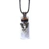 Geschenkflesje aan koord met blue lace agaat en Ganesha