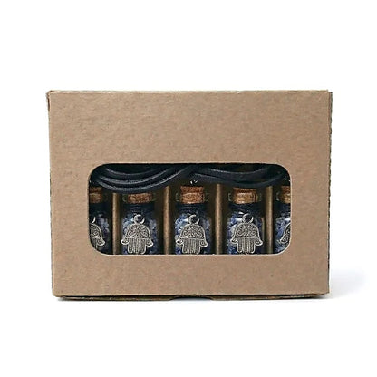 Glasgeschenkflasche und Kordel mit Lapislazuli und Khamsa großhandel thumb