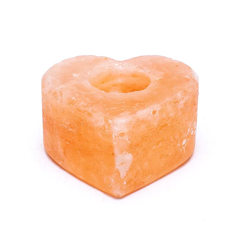 Portalumino in cristalli di sale cuore