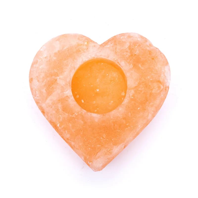 Acquistare Portalumino in cristalli di sale cuore