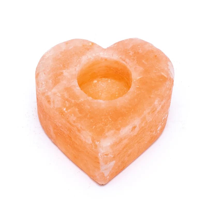 Portalumino in cristalli di sale cuore
