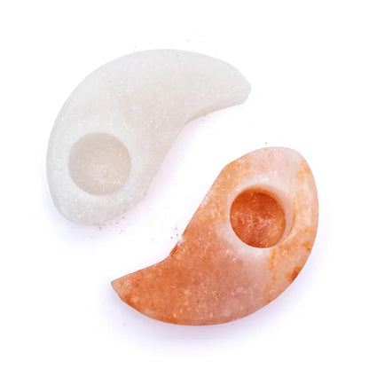 Crystal salt tea light holder yin yang wholesale thumb