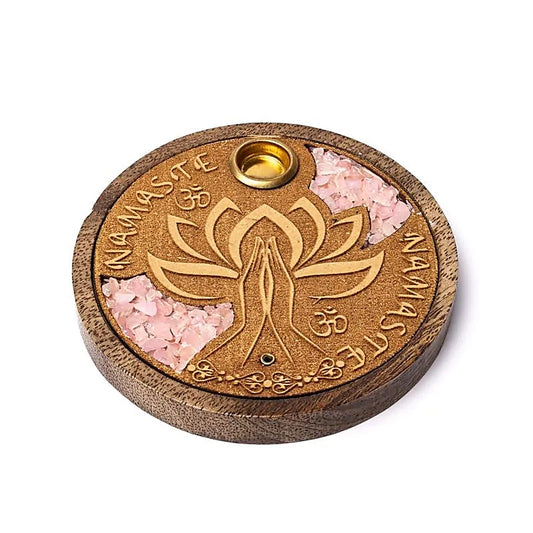 Brûle-encens bâtons et cônes Namaste quartz rose