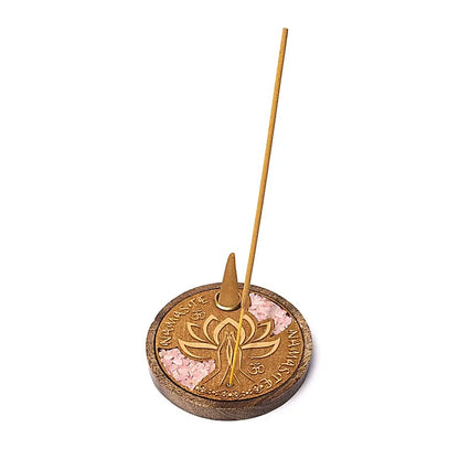 Incense burner sticks &amp; cones Namaste rose quartz wholesale thumb