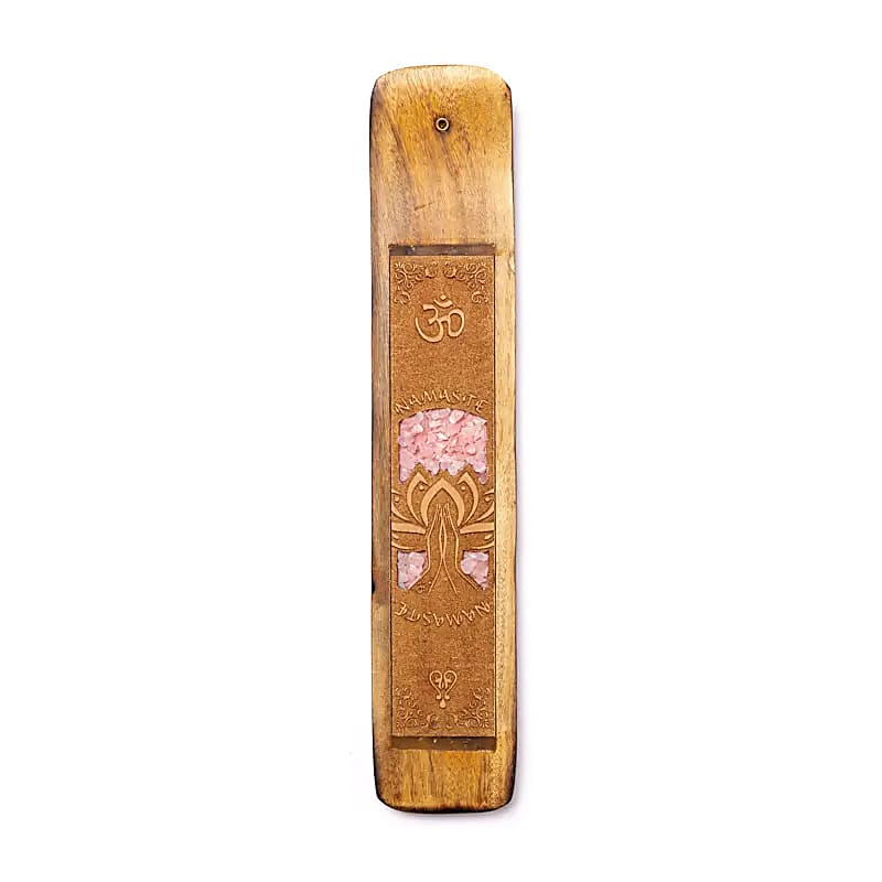 Incense holder Namaste rose quartz wholesale