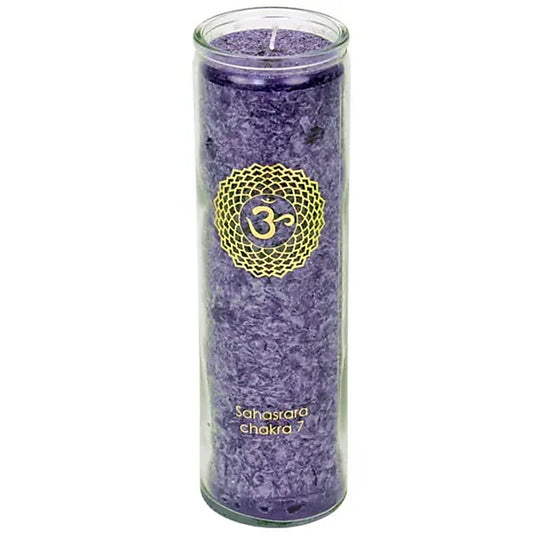 Vela perfumada estearina -7ºchakra -100 horas