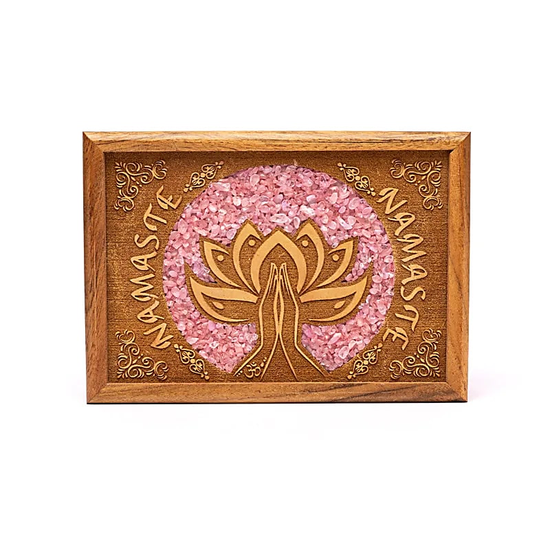 Comprar Caja de tarot / joyas Loto Namaste cuarzo rosa
