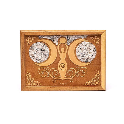 Acheter Boîte à tarot ou à bijoux déesse de la lune pierre de lune arc-en-ciel thumb