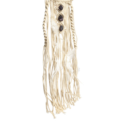 Comprar Colgante lunar de macramé con amatista thumb