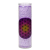 Scented stearin candle Flower of Life purple