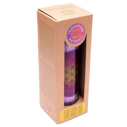 Vela perfumada estearina Flor de la Vida púrpura al por mayor thumb