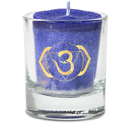 Votiv-Duftkerze sechstes Chakra in Geschenkbox thumb