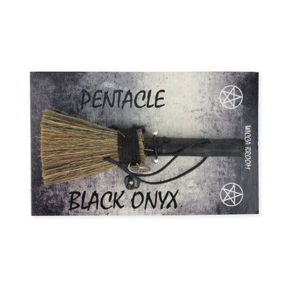 Mini bezem Pentacle met zwarte onyx groothandel thumb
