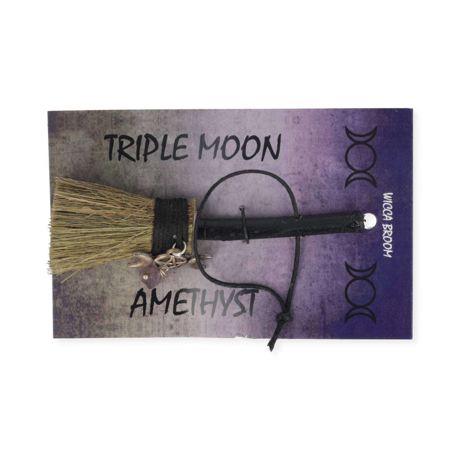 Mini balai Triple Moon avec améthyste de gros