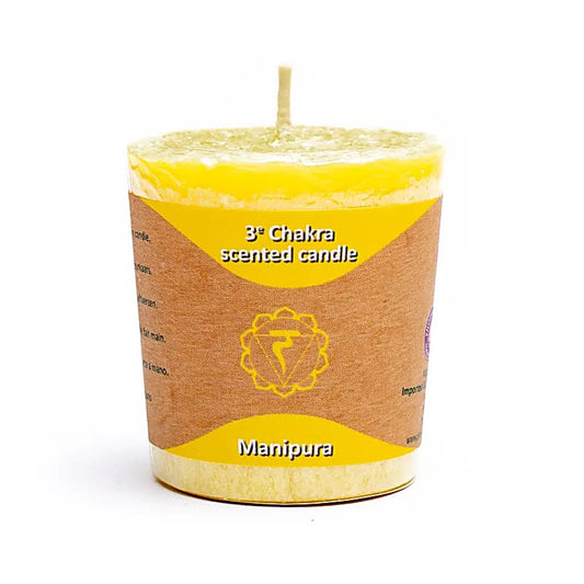 Vela votiva perfumada 3°chakra