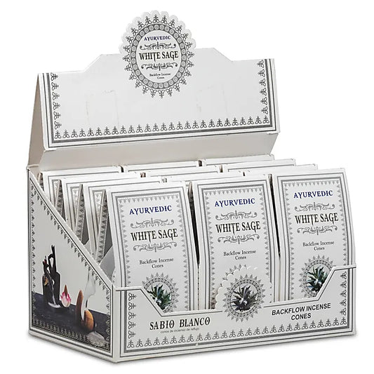 Ayurvedic White Sage backflow incense cones