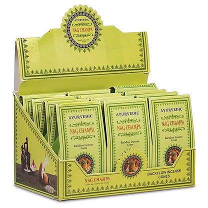 Ayurvedische Nag Champa Rückfluss Weihrauchkegel thumb