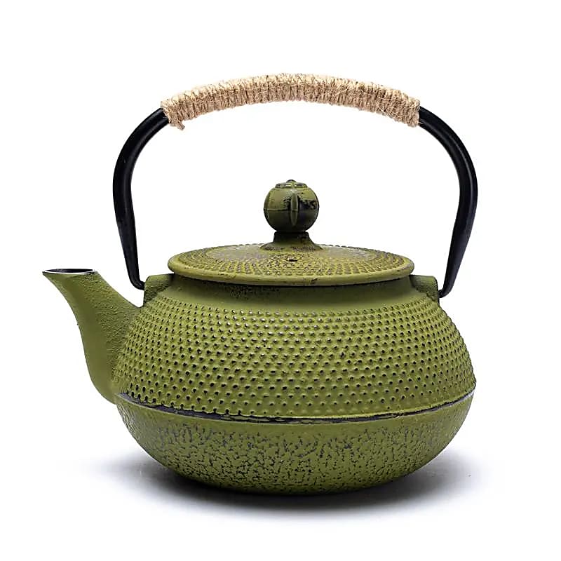 Tetsukyusu emaillierte Teekanne grün in japan. Stil
