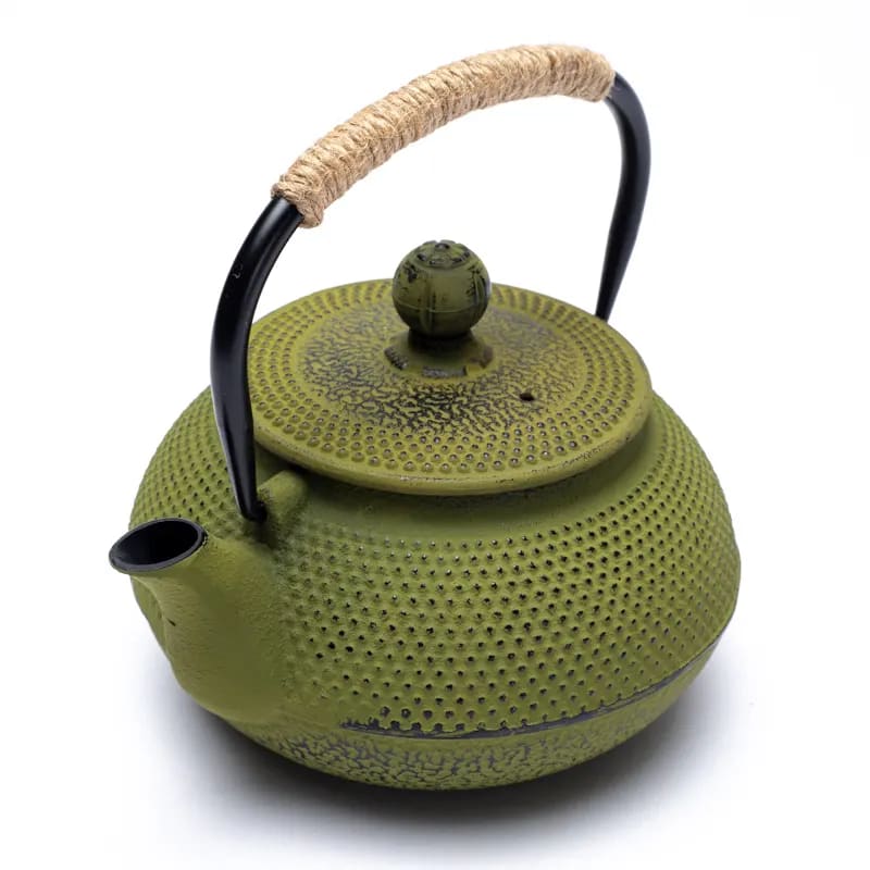 Tetsukyusu emaillierte Teekanne grün in japan. Stil
