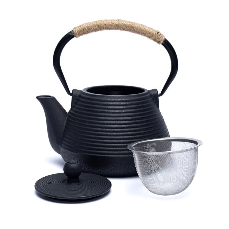 Tetsukyusu geëmailleerde 1,0 liter theepot zwart groothandel