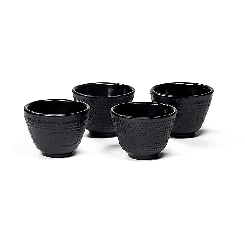 SET de 4 tazas de té esmaltadas al estilo japonés