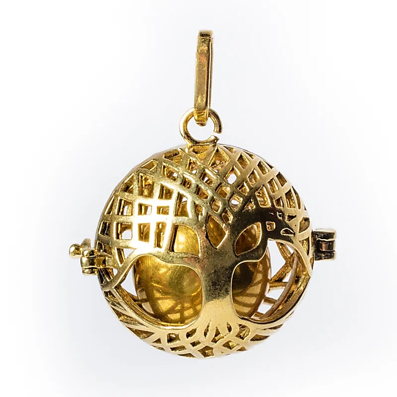 Colgante bola de embarazo Árbol de la vida color oro