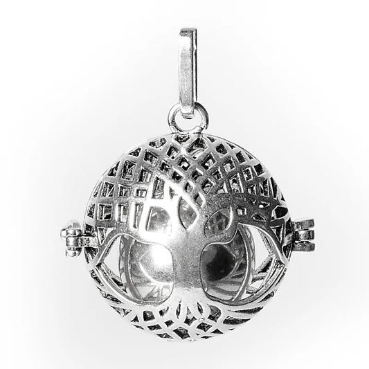 Colgante bola de embarazo Árbol de la vida color plata