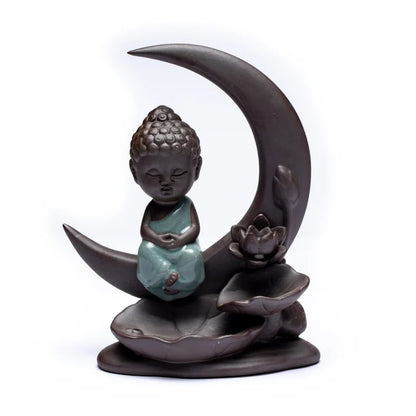 Rückfluss Wasserfall Weihrauchbrenner Buddha Mond kaufen thumb