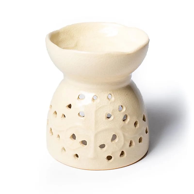 Oil burner Tree of Life natural ceramic