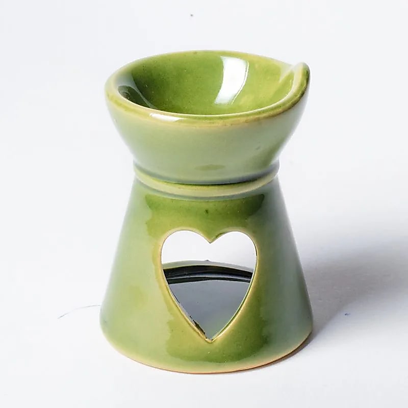 Quemador de cera aromática corazón verde