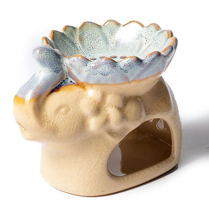 Aromatic oil and wax burner elephant natural thumb