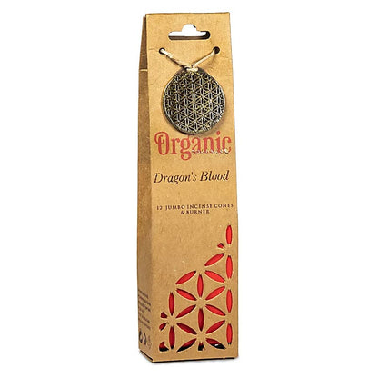 Organic Goodness Dragon's Blood wierookkegels + houder thumb
