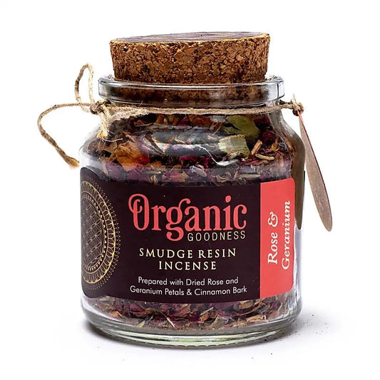 Rose & geranium smudge resin incense