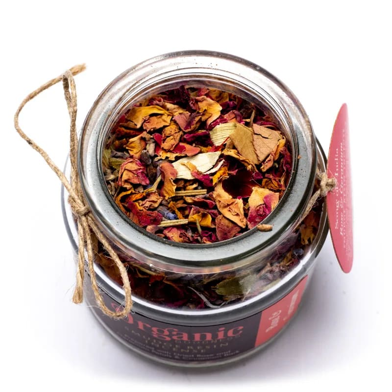 Roos & geranium smudge wierookkruid