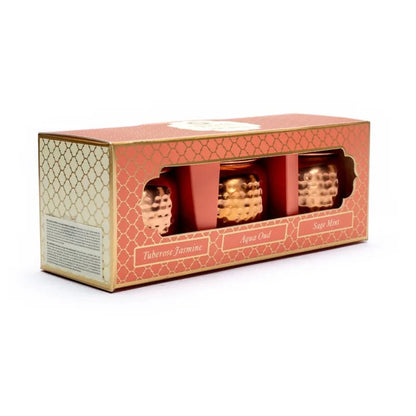 Veda vela perfumada en tarro con tapa set de 3
