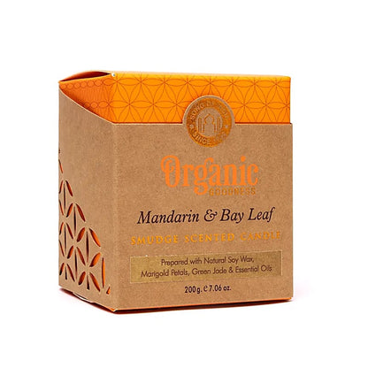 Organic Goodness scented candle Mandarin &amp; Bay Leaf wholesale thumb