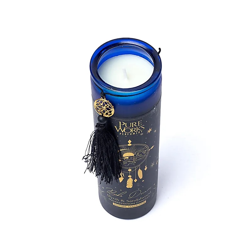 Vela Manifestation Boho Dreams en vidrio con borla