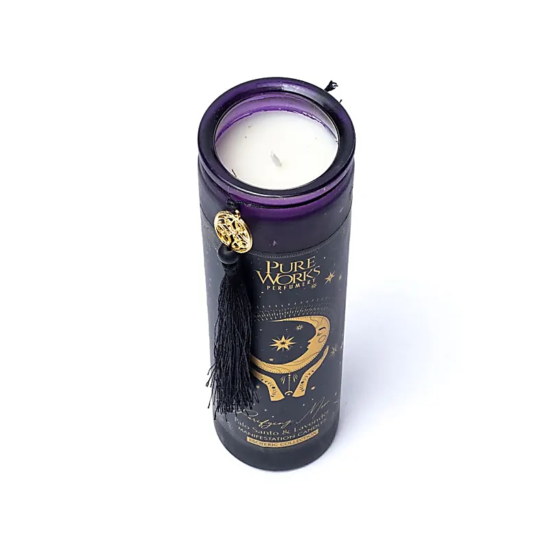 Vela Manifestation Purifying Moon en vidrio con borla