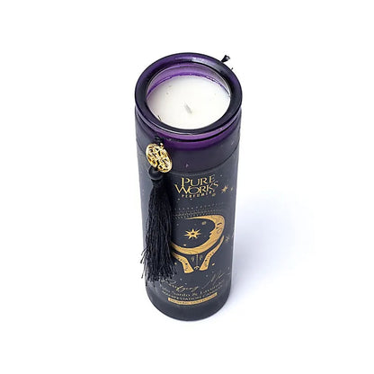 Vela Manifestation Purifying Moon en vidrio con borla al por mayor thumb