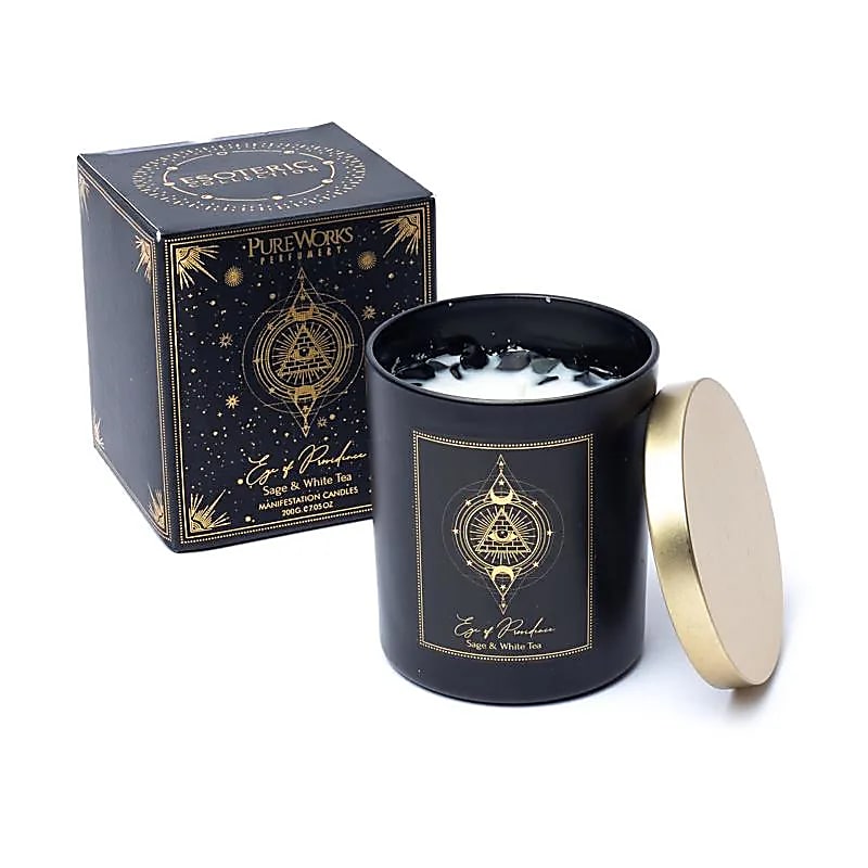 Manifestation candle Eye of Providence in glass with lid