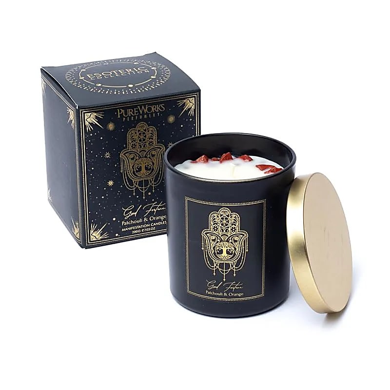 Vela Manifestation Good Fortune en vaso con tapa
