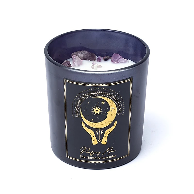 Bougie d'intention Puryfing Moon en verre