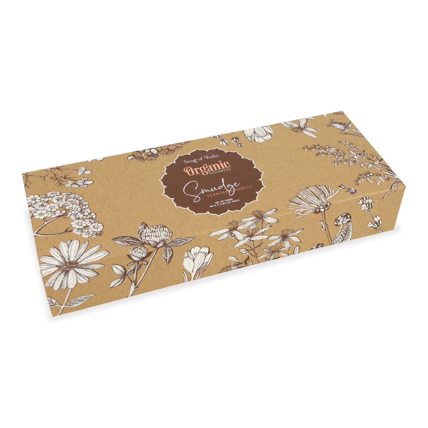 Geurkaars smudge SET van 3 Organic Goodness
