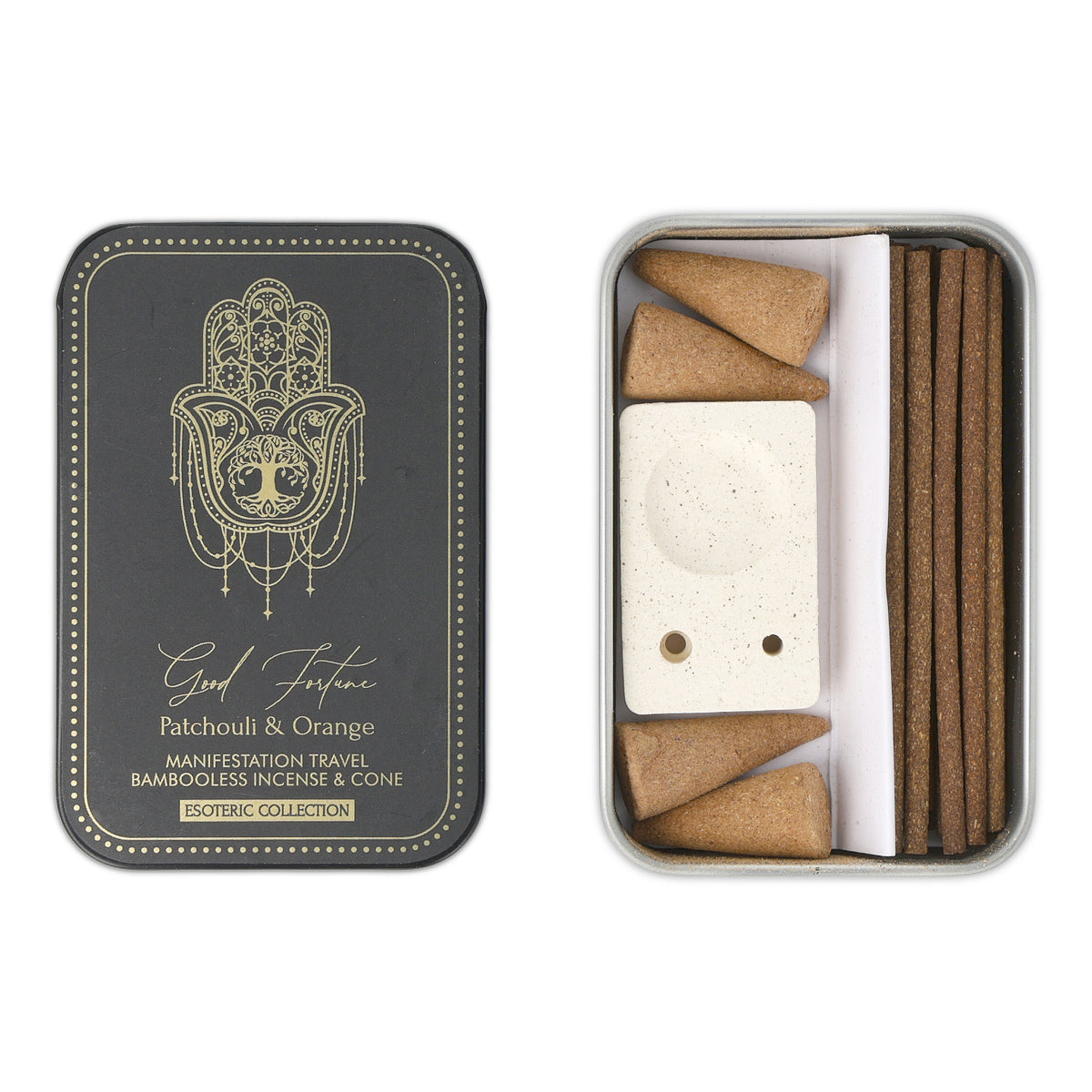 Räucherwerk Esoteric Collection Good Fortune &amp; Halter in Schiebedose aus Blech kaufen